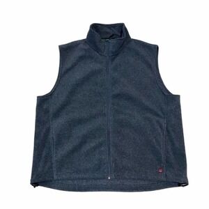 Woolrich Fleece‎ Vest Full Zip Up Sleeveless Outdoor Gray size XLarge